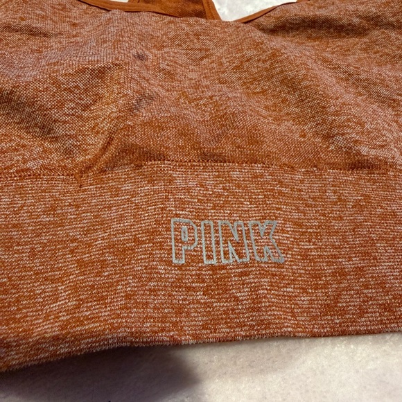 VS PINK Women's Rusty Orange Sports Bra - Picture 2 of 4